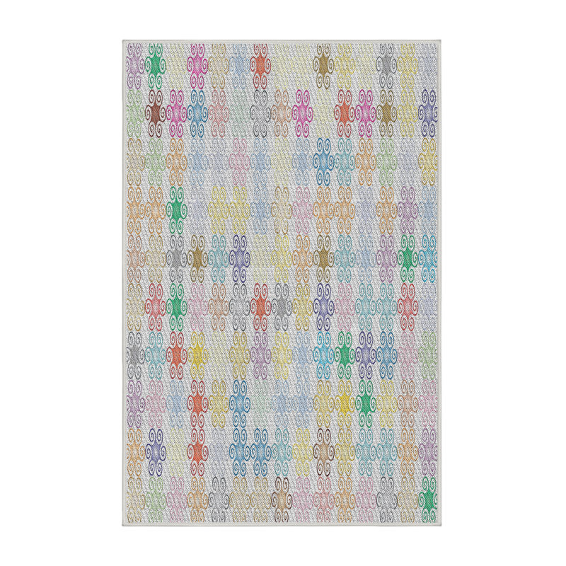 Barger Machine Woven Rug, Rectangle 5' x 7'