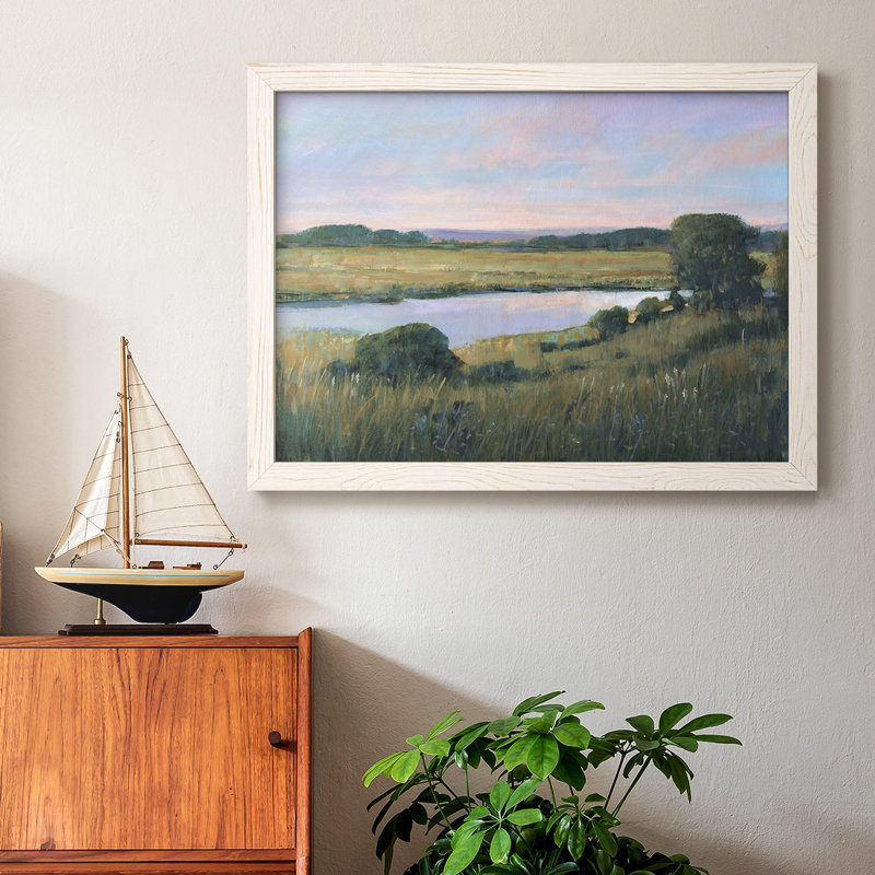 «Spring Marsh II», reproduction d'un seul cadre photo sur toile, Cadre blanc, H 18 po x l 26 po x P 1,5 po