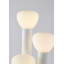Lampe de table blanche à 3 lumières de 17,7 po de hauteur avec abat-jour en verre opale blanc