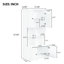 Rangement de salle de bain blanc à 4 portes - Vaste espace pour les accessoires-830364127