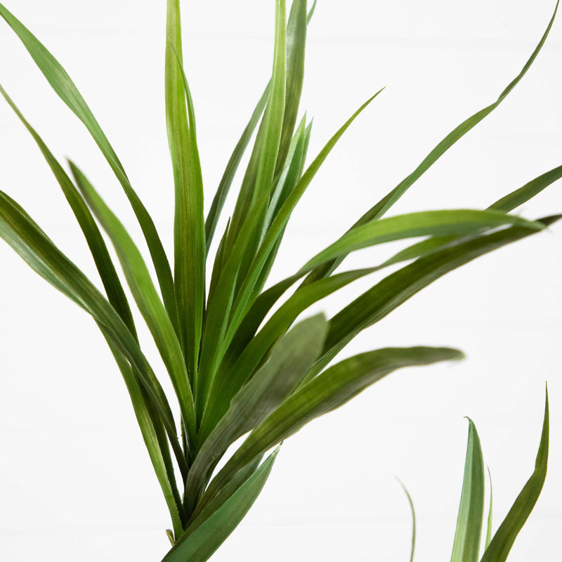Nearly Natural 6ft Green Plastic Potted Dracaena Tree