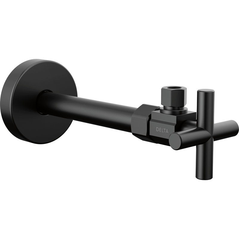 Angled Supply Stop Valve, Matte Black