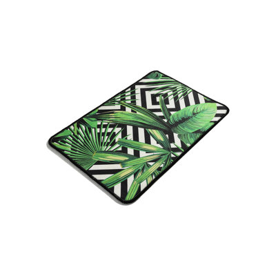 Non-Slip Bathmat, 100% Polyester, 15.8 x 23.6 inches | Antiallergic, Dust & Stain Repellent, 20.5 oz/sq yd | Machine Washable, Easy Care | Ideal for Bathrooms, Elegant & Functional Design
