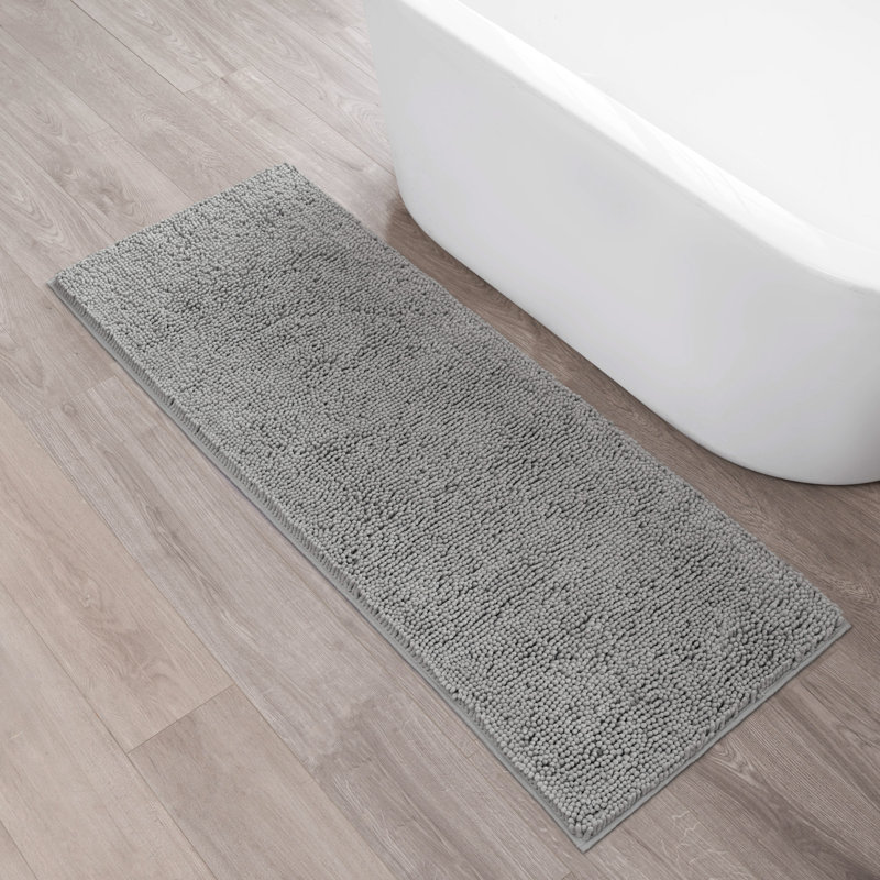 Non-Slip Bath Mat - Basics by Wayfair™, Light Gray, Single - 24" L x 60" W