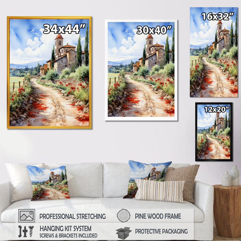 Italian Italian Charm II, H 32 po x l 24 po x P 1 po, Toile tendue