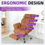 Chaise de bureau large en cuir avec repose-pieds - inclinable, accoudoirs réglables, supporte les jambes croisées, capacité de poids de 500 lb-1714653219