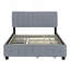 Lit plateforme tapissier avec 2 tiroirs et 1 lit gigogne simple TG