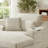 47.2" W Compression Corduroy Chaise Lounge, Deep Seat Sofa with Cup Holder and Storage Bag, No Assembly Required-756247247