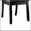 Ensemble de chaises d'appoint de salle à manger de style transitionnel avec dossier rembourré en similicuir brun cerise