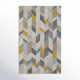 Binada Hand Tufted Graphic Chevron Blue/Gray/Gold Area Rug