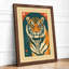 Tiger Portrait Japandi - Framed Print-1101873276-1101873279