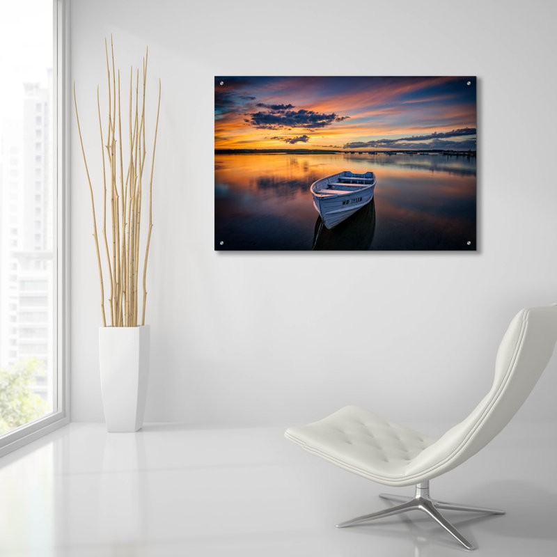 «Sunset at Pine Point» par Rick Berk, art mural en verre acrylique, H 24 po x l 36 po x P 0,2 po
