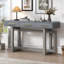 Élégante console à trois tiroirs, parfaite pour un décor moderne et traditionnel, combinant style et rangement.
