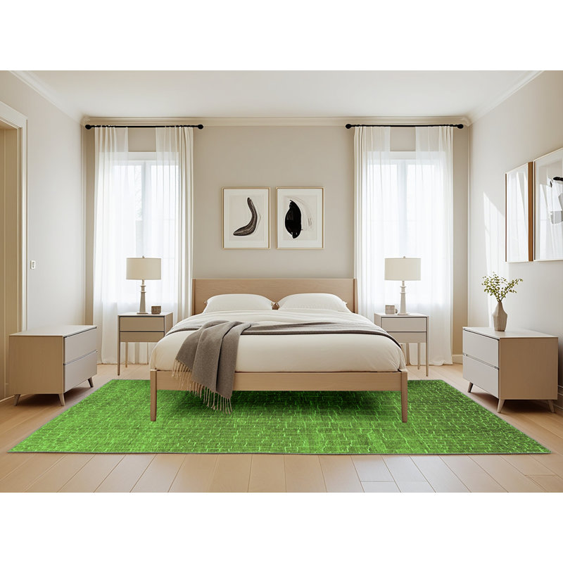Harikishan Washable Geometric Indoor Rug, Rectangle 5' x 8'