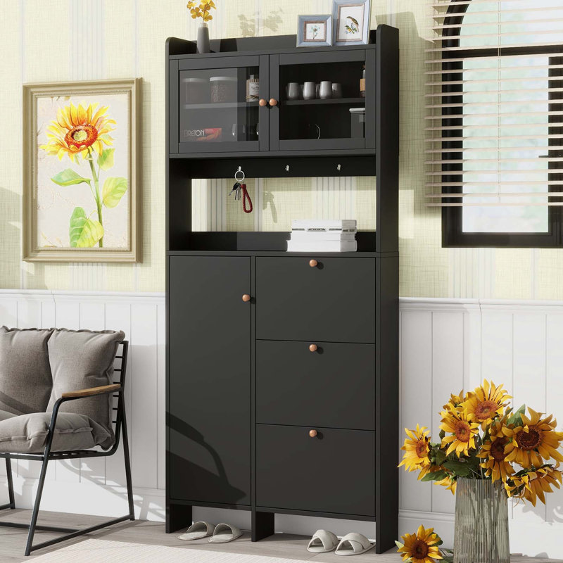 Phillys Shoe Storage Cabinet, Black