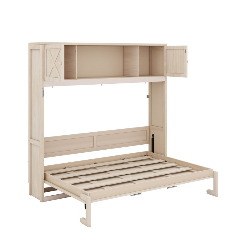 Lit escamotable double avec armoires