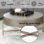 Table basse brun clair et champagne