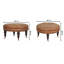 80cm Wide Round Solid Colour Pouffe Ottoman