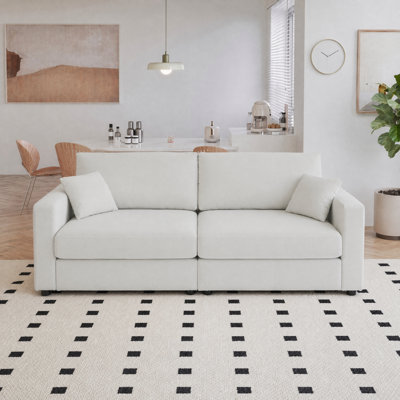 Crofford 79.6" Upholstered Sofa Chenille Modern Couch