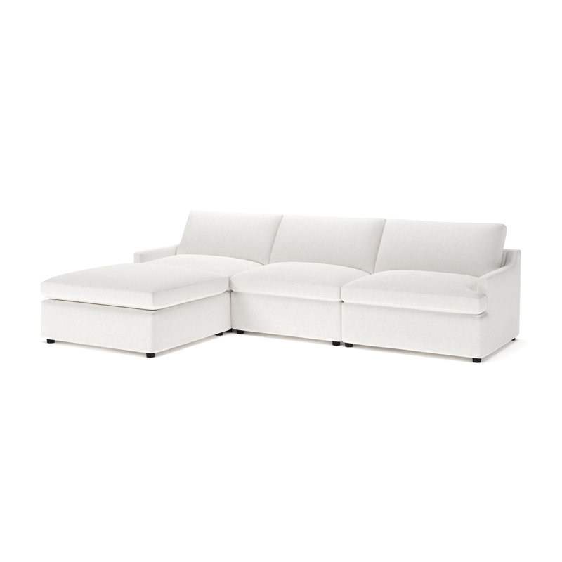 Canapé modulaire rembourré 4 pièces Essex, Chenille Crypton® neige Nomad