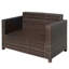 130cm Wide Rectangle Wicker Loveseat with Cushions