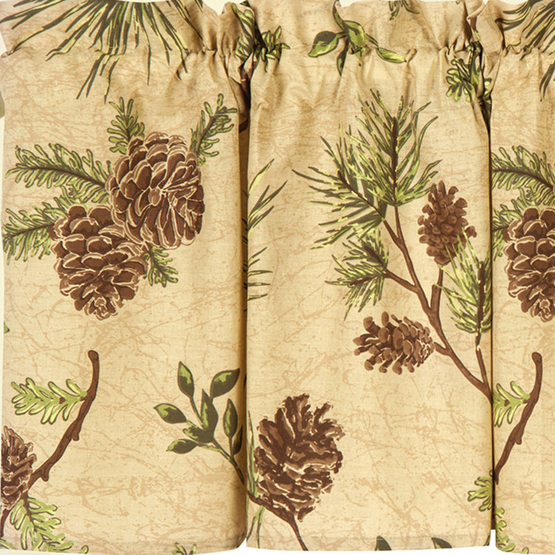 Woodland Retreat Cotton Beige Valance Window Treatment