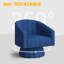 Fauteuil pivotant rembourré surdimensionné-529082463