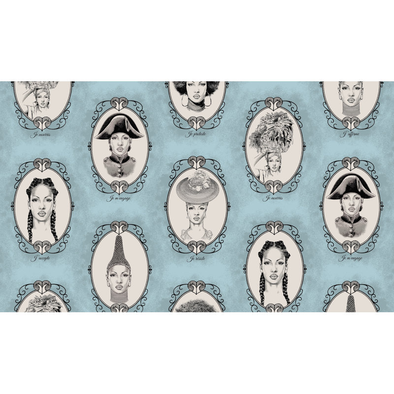 Papier peint haïti femmes proteste, Bleu ciel