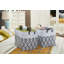 Bac de rangement pliable | Panier pliable en tissu robuste avec poignées-414657959