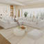 Siège profond en velours côtelé blanc de 118,2 po avec coussin amovible double couche, sans assemblage, 6 pour plusieurs espaces, confort rembourré de plumes, bricolage modulaire, nuage de compression à haute densité