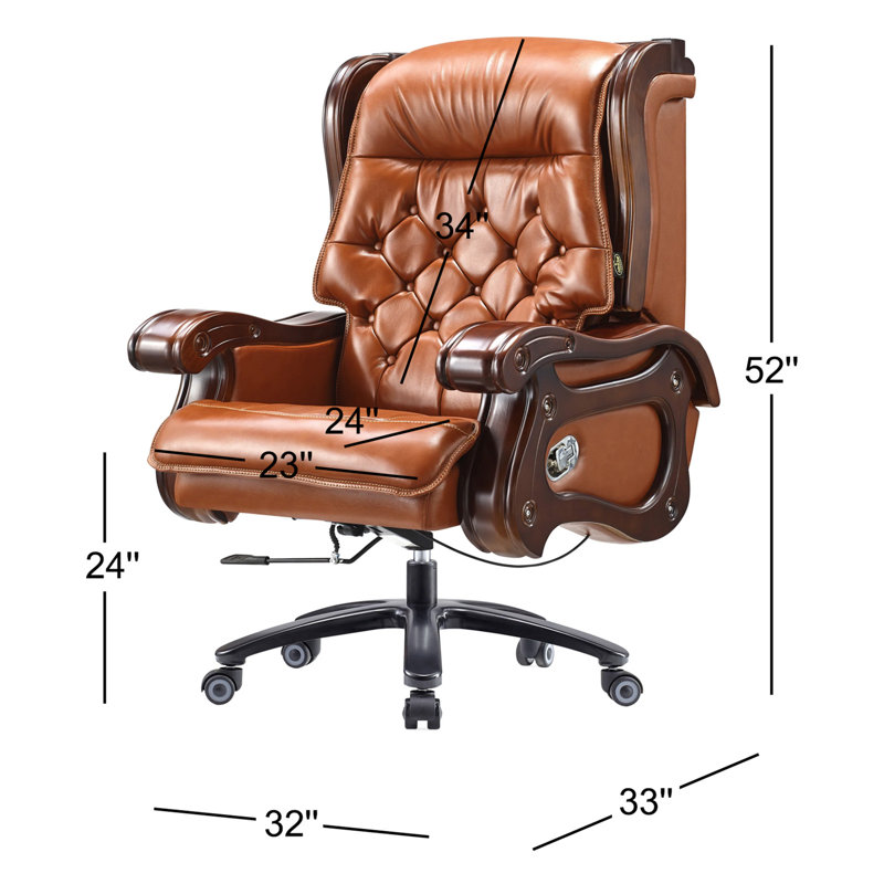 Fauteuil de direction en cuir véritable