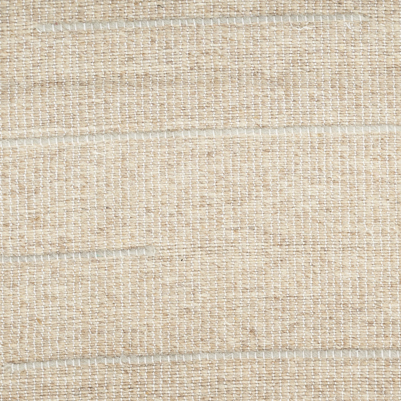 Anerinda Solid Hand Loomed Wool/Cotton Area Rug in Beige, Rectangle 2' x 4'