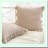 Rustic Chic Plaid Ruffle Euro Pillow Shams - Set of 2 | Washed Cotton Gingham Checkered Decorative Covers for Bed/Sofa - 26x26 inches | Taupe Color Palette