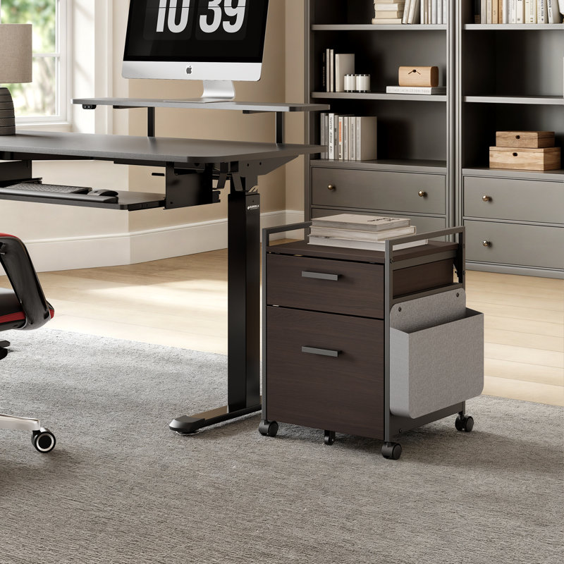 Ziolkowski 2-Drawer Mobile Vertical Filing Cabinet, Dark Walnut