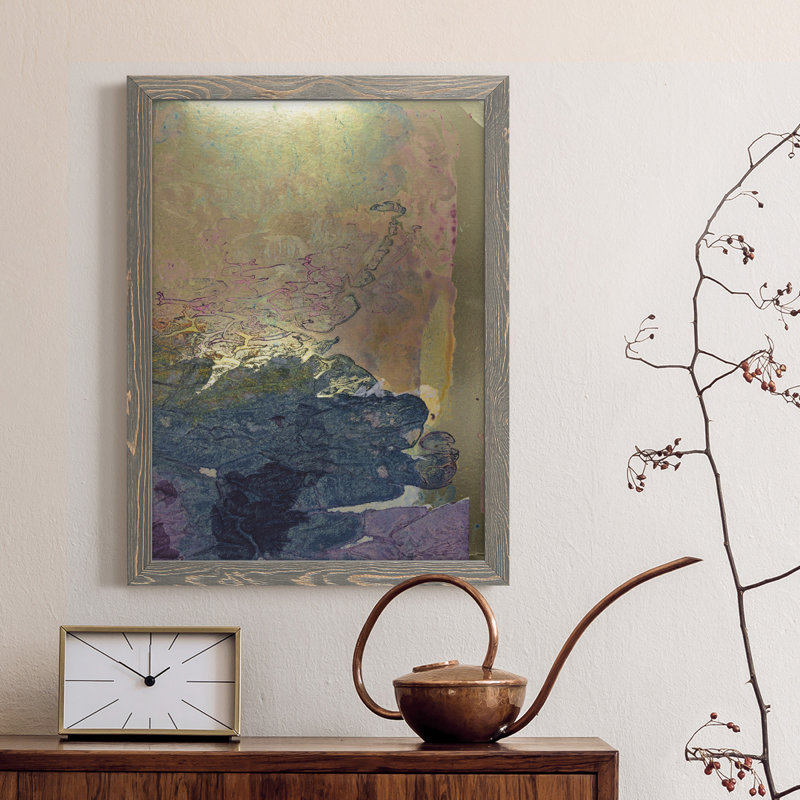 «Monet's Landscape I», peinture sur toile encadrée, Cadre gris, H 20 po x l 24 po x P 1 po