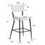 2 tabourets de bar rembourrés en tissu moderne - base en métal, beige élégant et confortable pour la cuisine, la salle à manger, le salon, la structure ergonomique, la hauteur du coussin avec la base rembourrée-1149679534