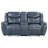 Awaah Upholstered Padded Arm Reclining Loveseat Blue