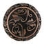 ROOKWOOD KNOB IN FLORENTINE PLATE-1311708570