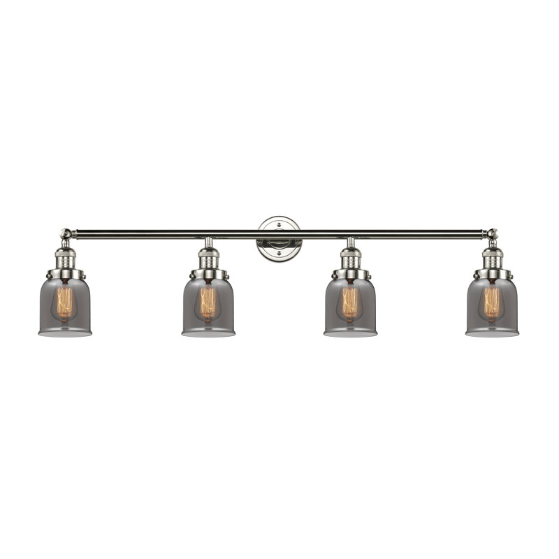 Bell - Éclairage pour meuble-lavabo 4 lumières 42 po, DEL, Plaqué couleur fumée, Nickel poli