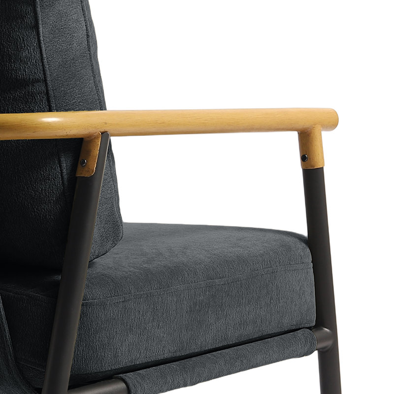 Dajauna 68.8 Cm Wide Armchair, Black Chenille