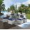 9Pcs Bistro Set With Tempered Glass Top Table