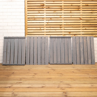 Pack of 4 Grey Washed Back Panels Only For SA-BINS3 Double Bin Storage