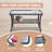 6-Person Wicker Patio Sofa Set with Beige Cushion - Loveseat, Chairs, Swivel Rockers, with Tables