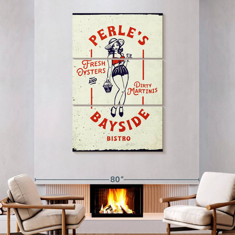 Tergel Oyster Tin Sign Style, 74'' H x 48'' W