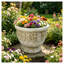 Rust Finish Magnesium Oxide Garden Planter Urn with Drainage Hole, 15.74" Square Outdoor Decor