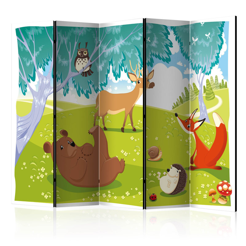 Bundeena 225cm W x 172cm H 5 - Panel Folding Room Divider