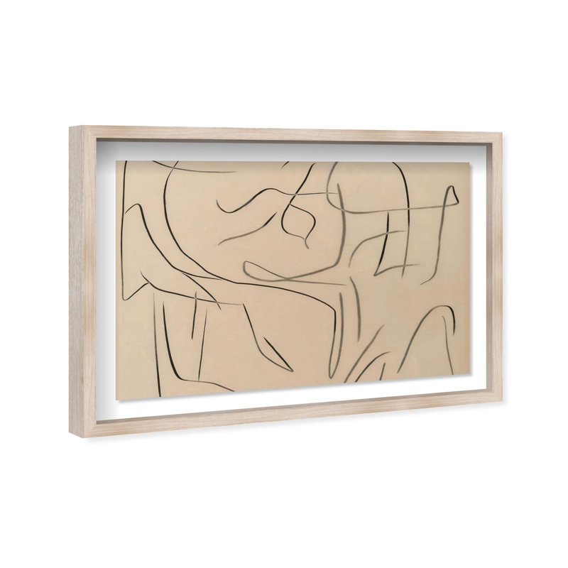 Oliver Gal Digital Dreamscape IV Abstract - Luxury Shadowbox Framed Wall Art, 38" H x 56" W, Cream