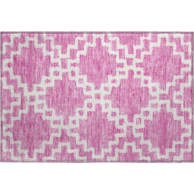 Premium Machine Washable Prisco Blush Rug
