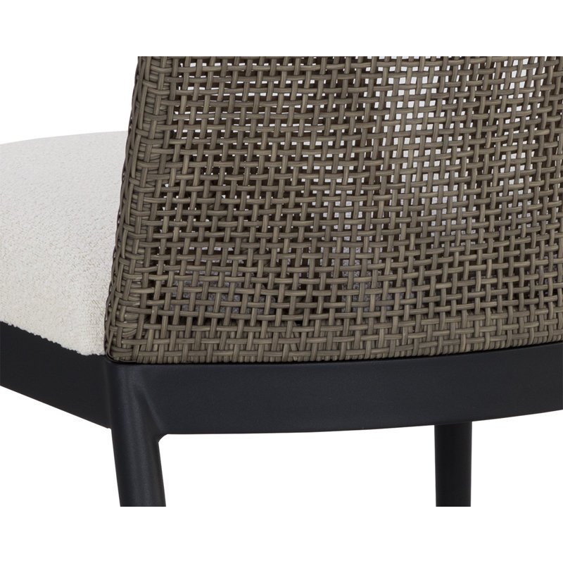 CALANDRI Outdoor Dining Side Chair, Black