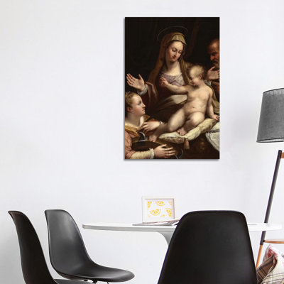 The Holy Family With Saint Catherine Of Alexandria, 1581 by Lavinia Fontana - Wrapped Canvas Painting